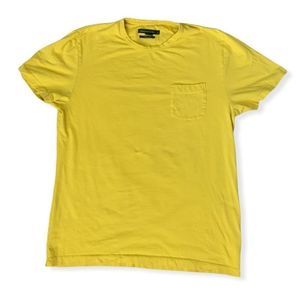 French Connection L Yellow Short Sleeve Shirt